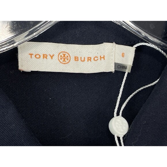 Tory Burch Womens 6 Shirt Dress Guipure Lace Floral Bittersweet Navy Elegant NEW - Picture 10 of 16